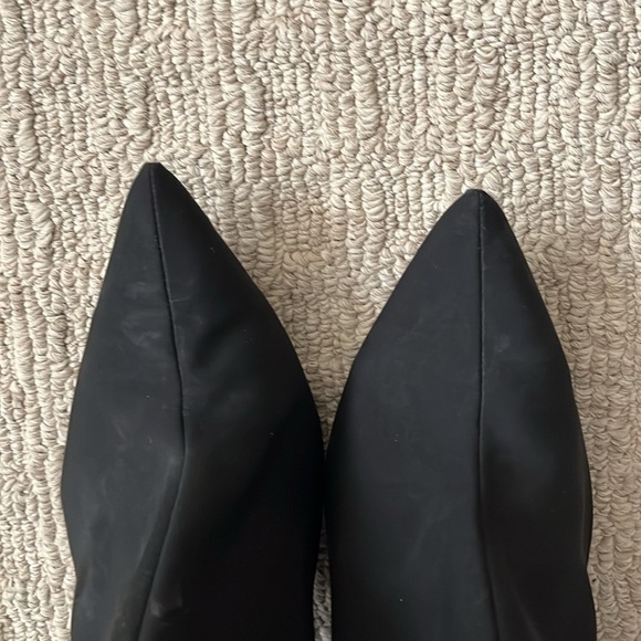 Jeffrey Campbell Siren sock boots pointy black chunky heel size 9 - Picture 11 of 12